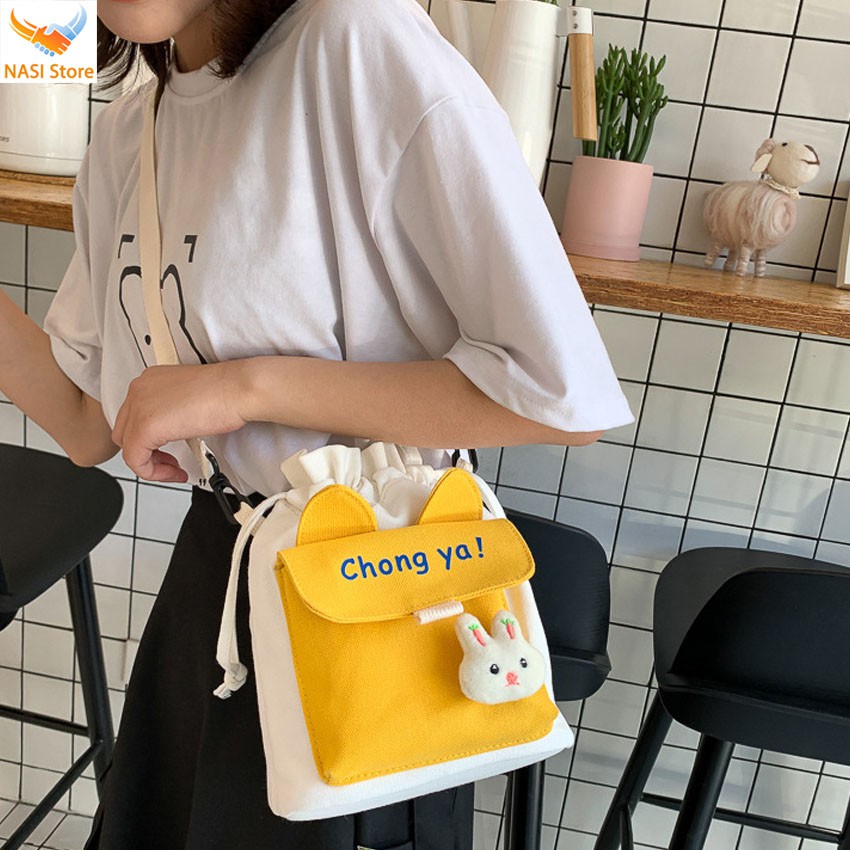 [Túi Cute] Túi đeo chéo nữ Chong ya phong cách Hàn Quốc (T1014) phối màu rất dễ thương - NASI Store
