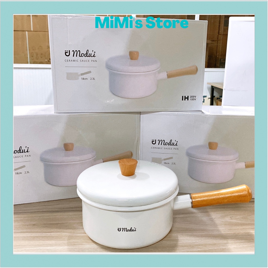 Nồi Sứ Modui - Nồi Nấu Bột Cháo Ăn Dặm Style Hàn Quốc Siêu Xinh Cho Bé
