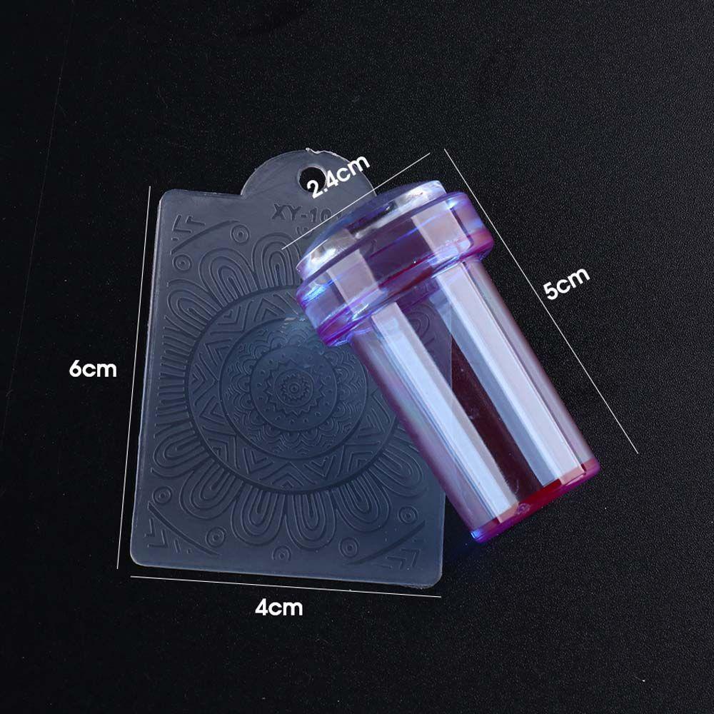 QQMALL Bộ Khuôn In Móng Tay Bằng Silicone Kèm Dụng Cụ Cạo Dành Cho Nữ