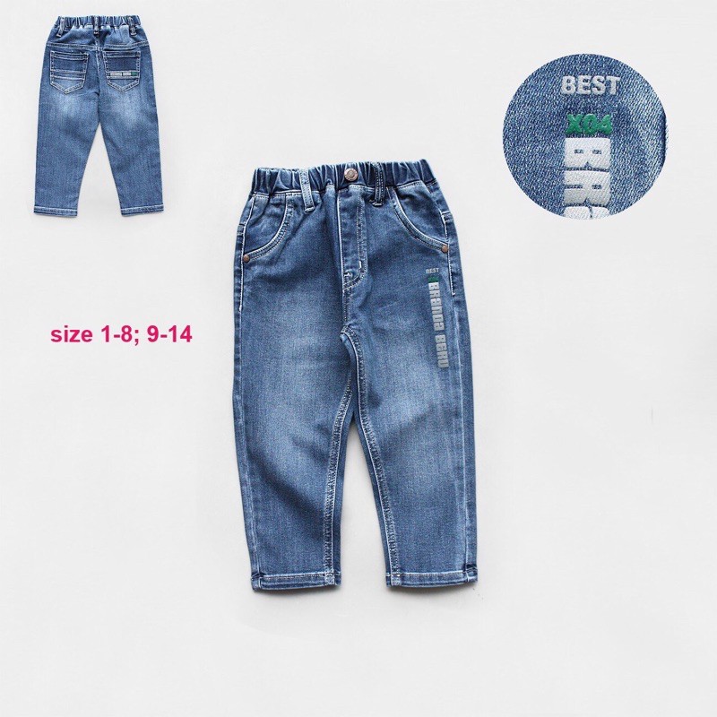 Quần jean bé trai Nexxi size 9-14 tuổi