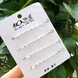 1 Chiếc Kẹp Ghim Tóc Đính Đá Pha Lê Lấp Lánh T012