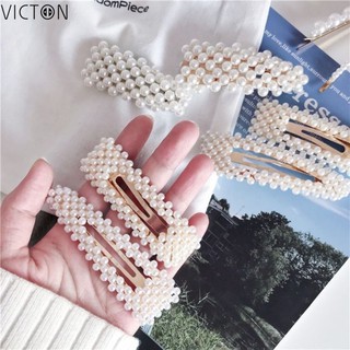 Kẹp tóc đính ngọc trai giản dị cho nữ