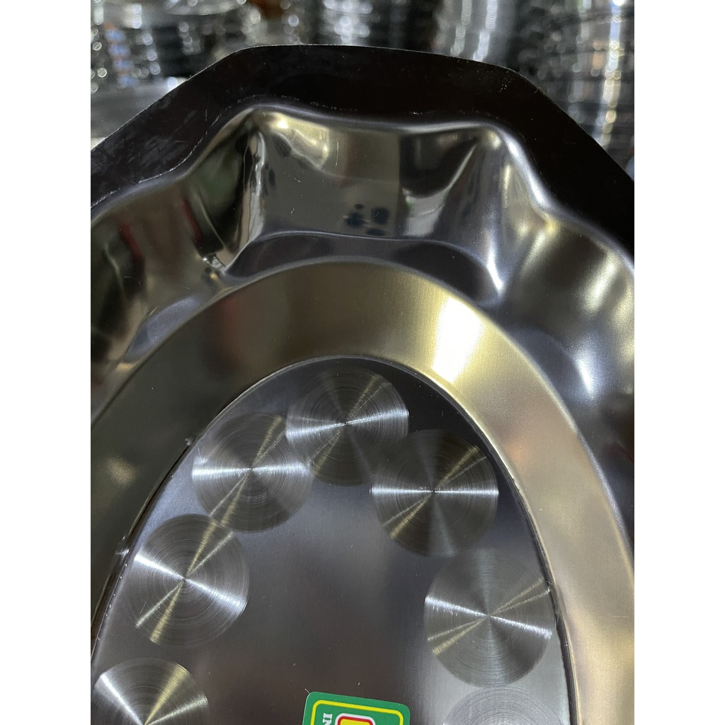 Dĩa hột xoài inox cao cấp nhỏ, lớn, cạn, sâu đủ loại, thiết kế dĩa hoa văn đẹp mắt sáng bóng của gia dụng Du Thủy