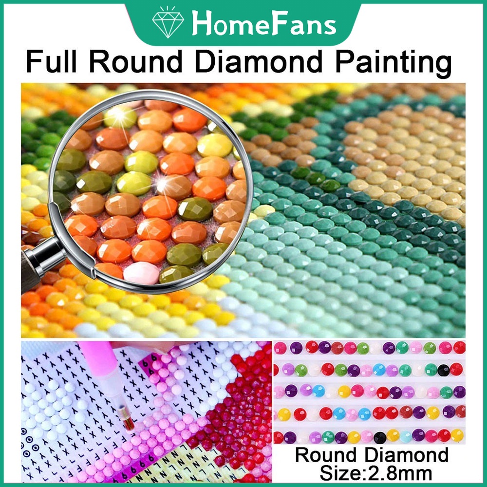 Bộ tranh đính đá 5D tự làm hình chú chó treo tường trang trí 30x40cm