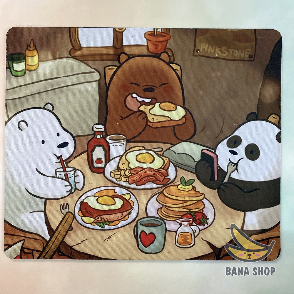 Miếng lót, bàn di chuột anh em gấu bare bears Chúng tôi đơn giản là gấu