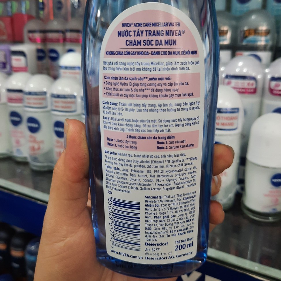 Nước Tẩy Trang Ngừa Mụn Nivea 200ml