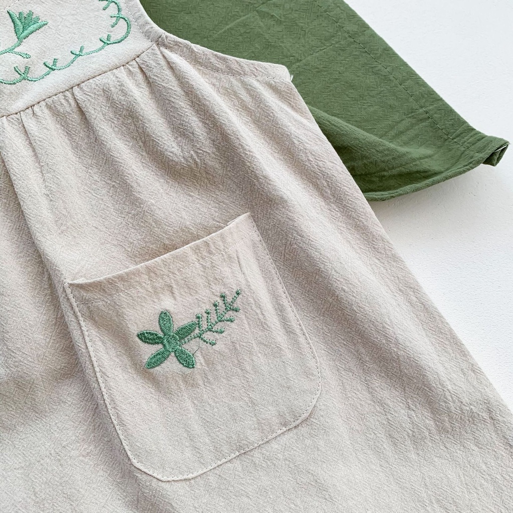 Bộ Váy Không Tay Với Họa Tiết Hoa Dùng Cho Bé Gái Từ 2-6 Tuổi