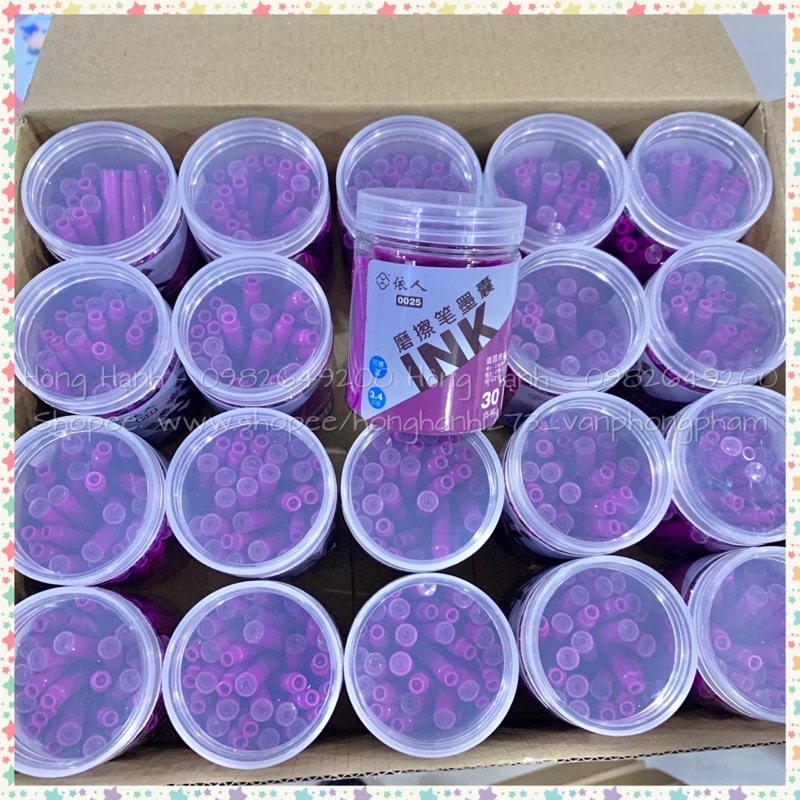 Mực bút máy xoá được xanh - đen - tím (Mua càng nhiều càng rẻ 🤩) (HÌNH THẬT SHOP TỰ CHỤP )