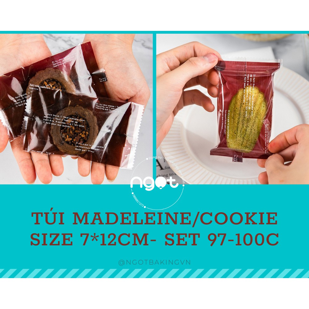 Túi Madeleine/cookie size 7*12cm (set 97-100c)