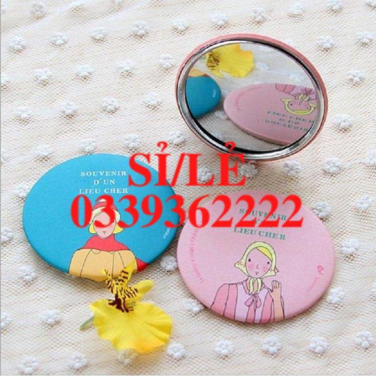 [ HAIANHSHOP ] Gương Mini Cầm Tay Đáng Yêu - Gương tròn bỏ túi tiện dụng Duashop &gt;