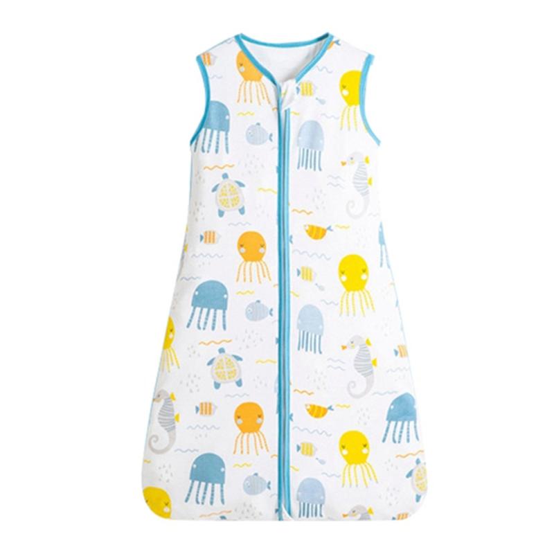 Túi ngủ sát nách khóa kéo đôi in hoạt hình đáng yêu thời trang mùa hè cho bé