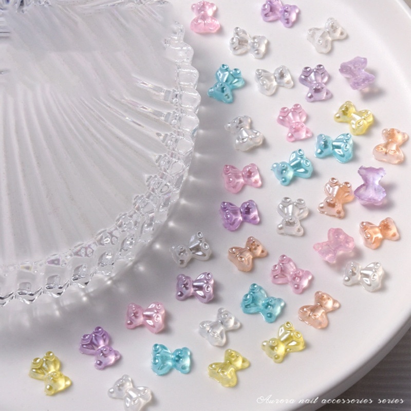 Set 50 Phụ Kiện Trang Trí Móng Tay Nghệ Thuật Hình Gấu Gummy Dễ Thương