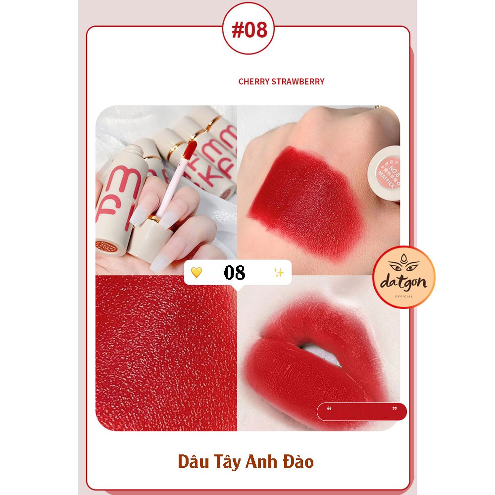 Son kem lì Maffick vỏ trắng, son nội địa lì lâu trôi Air Lip bùn màu nhung matte lip glaze 2021