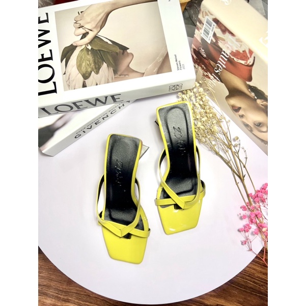 Giày gót tam giác chữ A 9cm siêu dễ thương hót 2022 xinh xắn
