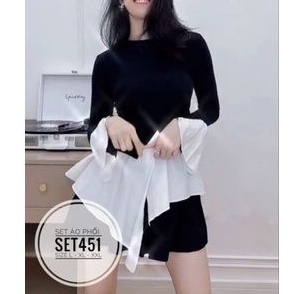 Set áo phối và quần set big size từ 60kg-90kg