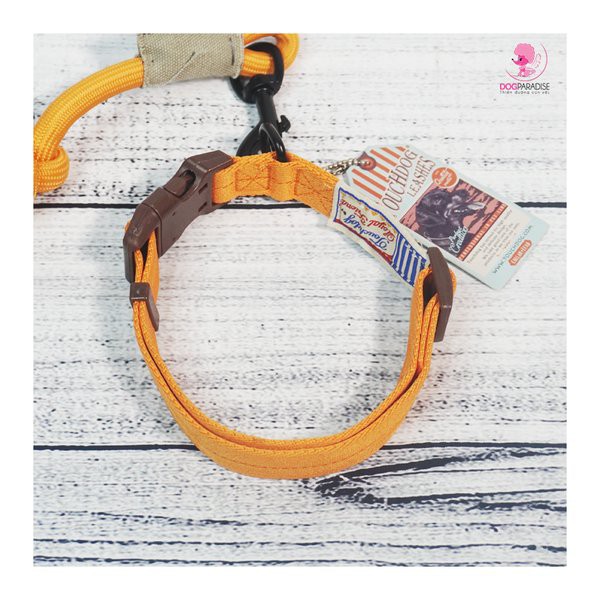 Bộ dây dẫn vòng cổ chó mèo siêu chắc TOUCHDOG - Màu Cam - Dog Paradise