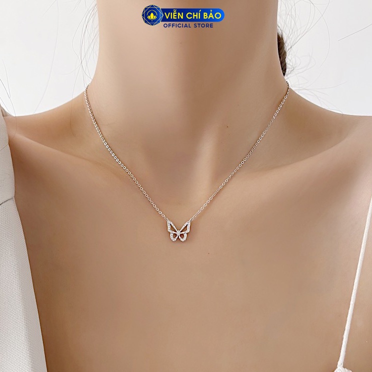 Dây chuyền bạc nữ cánh bướm chất liệu bạc 925 thời trang phụ kiện trang sức nữ Viễn Chí Bảo D400021