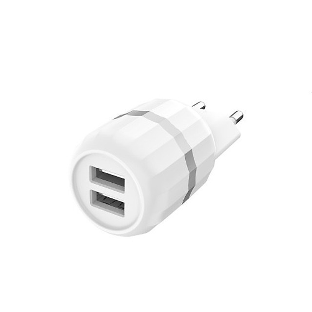 Bộ Cốc Và Cáp Sạc Nhanh 12W (2.4A) Cho IPhone,IPad 2 Cổng USB - Hoco C41A - Hộp xấu