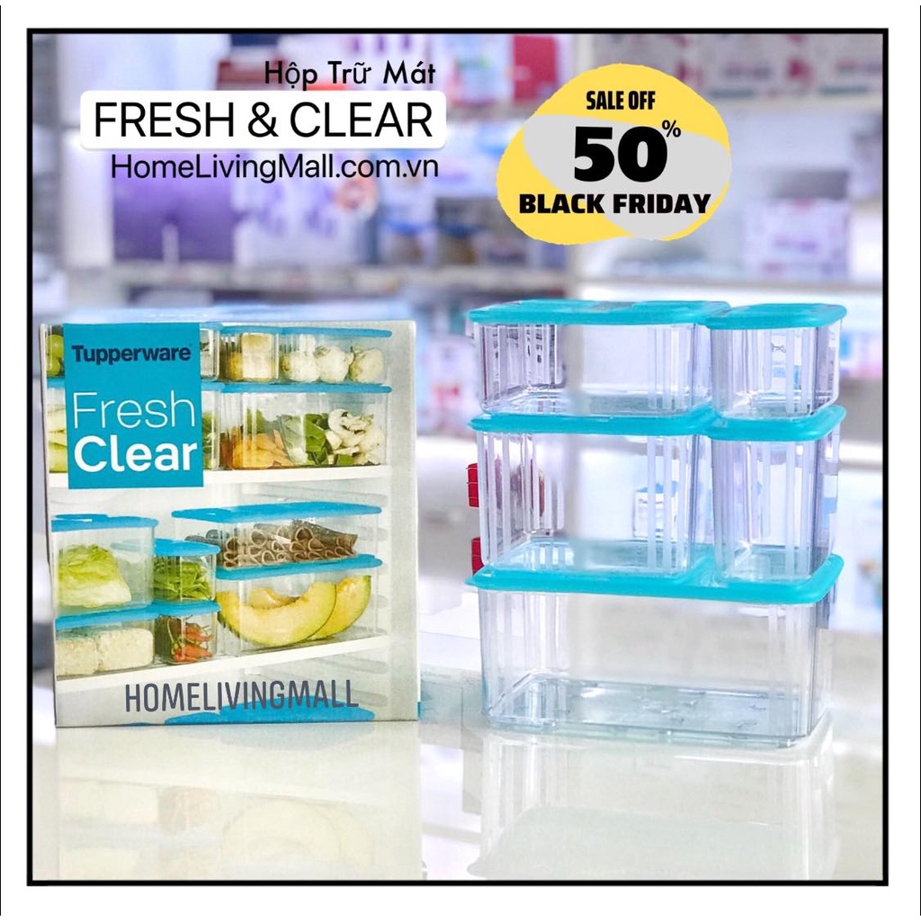 BỘ 5 HỘP TRỮ MÁT FRESH CLEAR