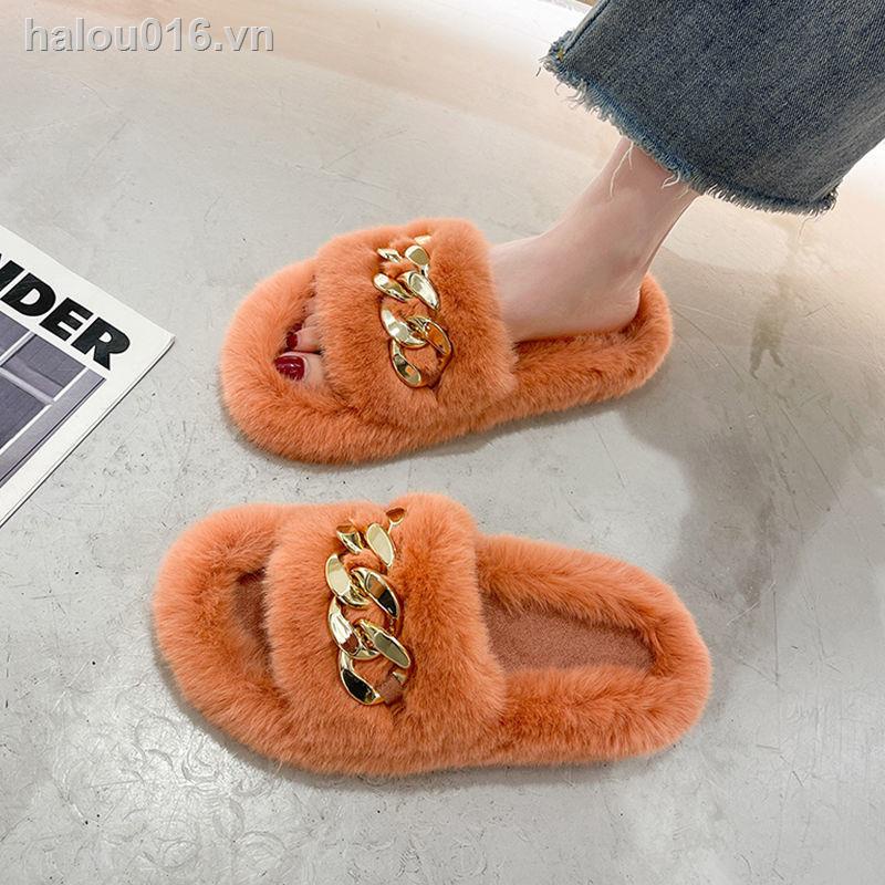 Dép Bông Đi Trong Nhà Đế Phẳng Chống Trượt 2021
