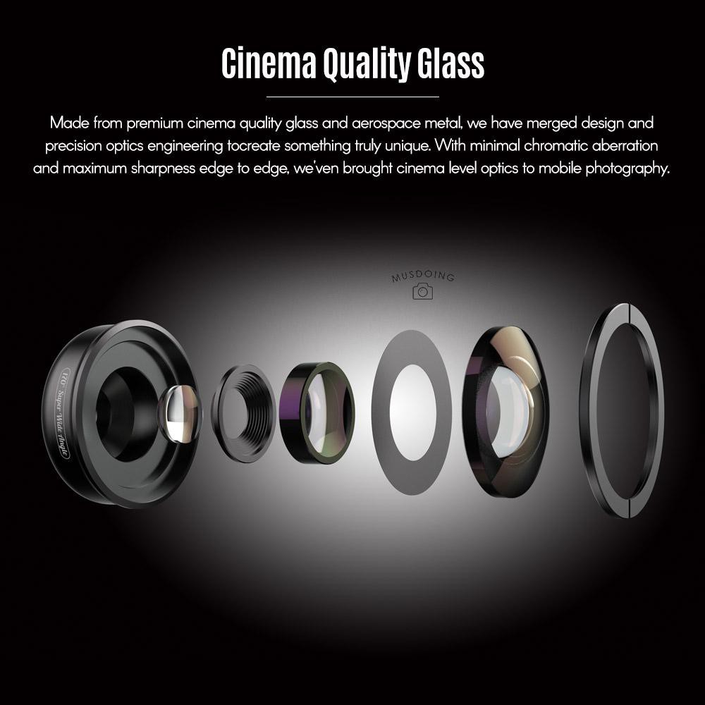 Bộ ống kính góc siêu rộng APEXEL APL-HD5SW 170° kẹp điện thoại cho máy IPhone Pixel Samsung Galaxy Huawei