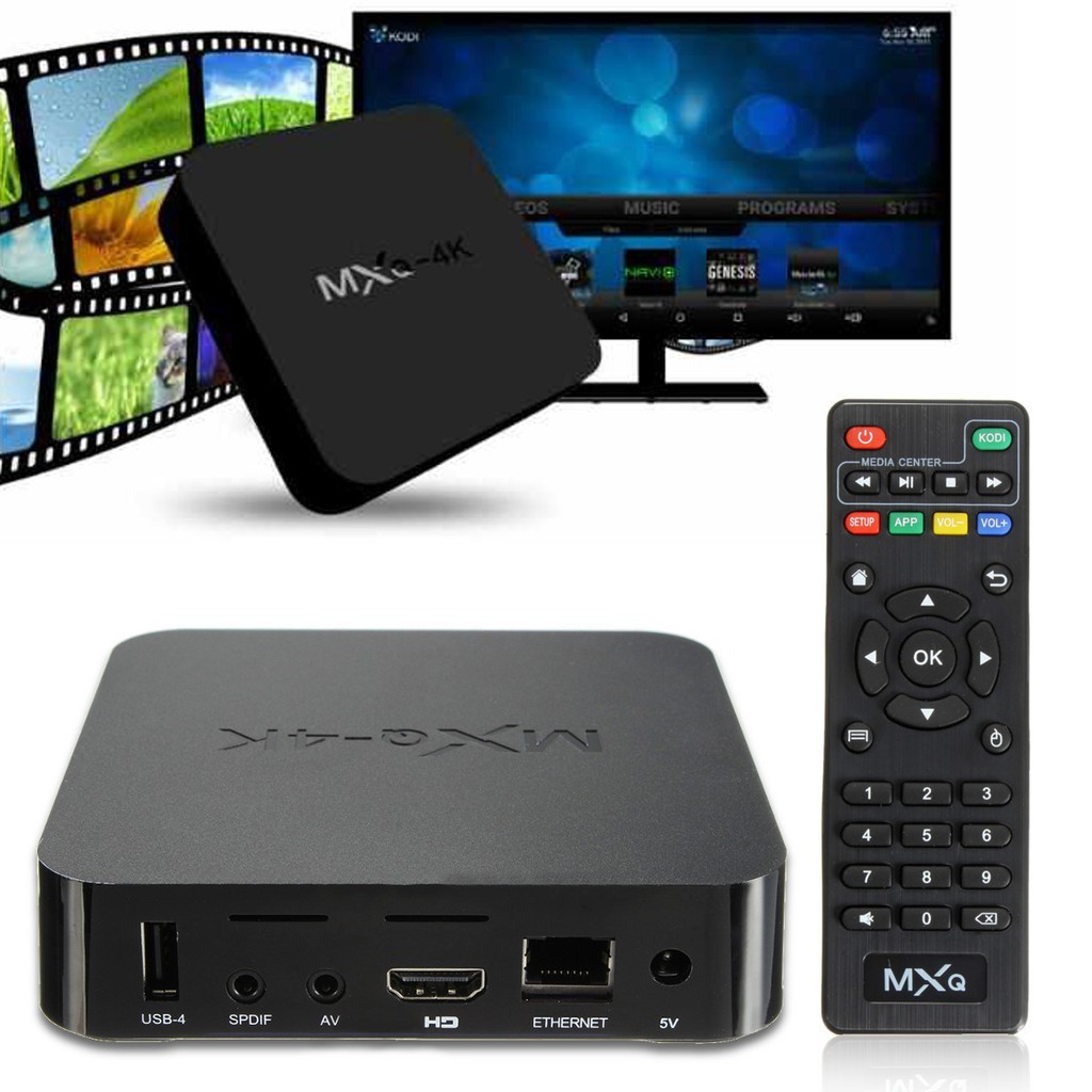 Thiết Bị Chuyển Đổi Tv Thường Thành Smart Tv 3C Mxq 4K Kodi Xbmc Smart Tv Box Android 4.4 Cpu 4 Nhân 8Gb Uhd Mini Pc