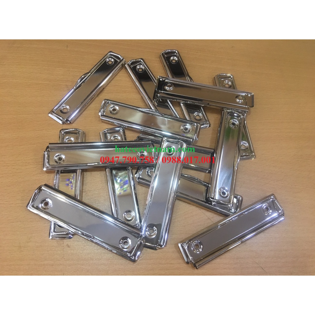 10  chiếc Kẹp trình ký Inox -  nẹp sắt - khóa trình ký - HÀNG LOẠI 1 bóng có đệm và móc treo