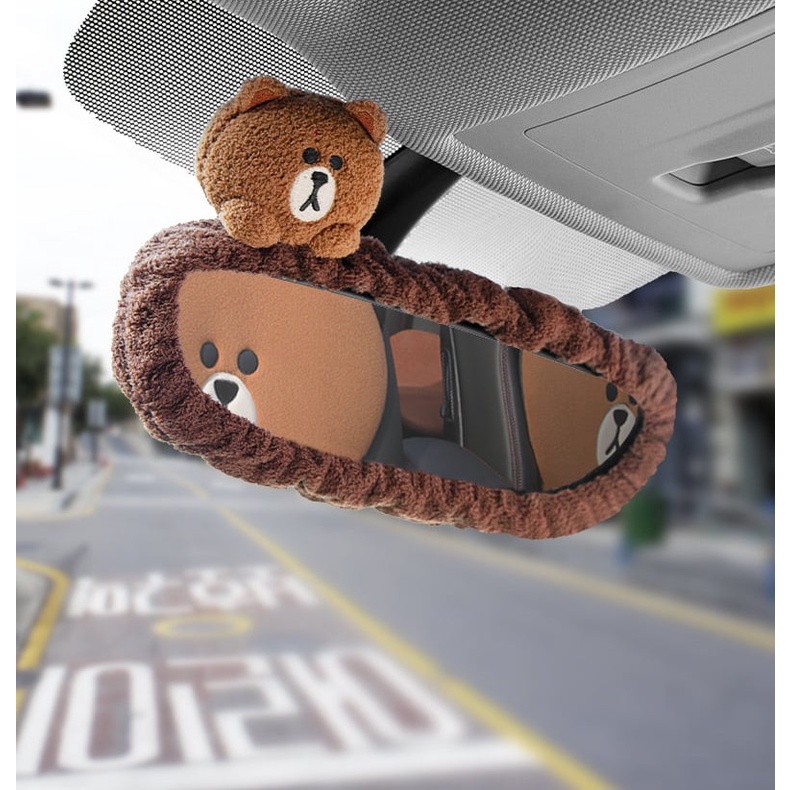 BỌC KÍNH TRƯỚC XE Ô TÔ TRANG TRÍ HÌNH GẤU BROWN DỄ THƯƠNG