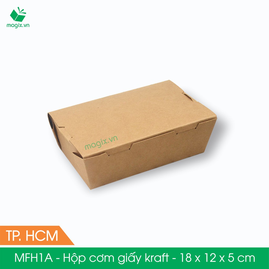 Combo 50 hộp đựng thực phẩm - hộp giấy đựng thức ăn hộp đựng cơm