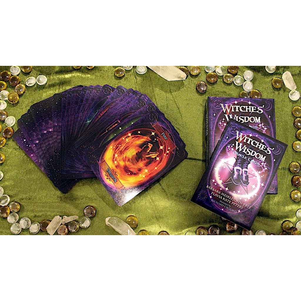 Bộ bài bói Tarot Witches Wisdom Oracle Cards tuyệt đẹp 48 lá kèm hướng dẫn