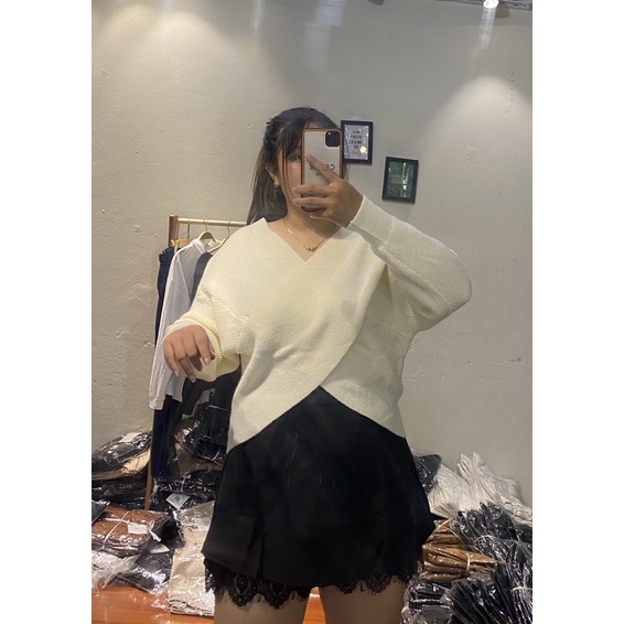 Áo len vạt chéo bigsize v1 120cm