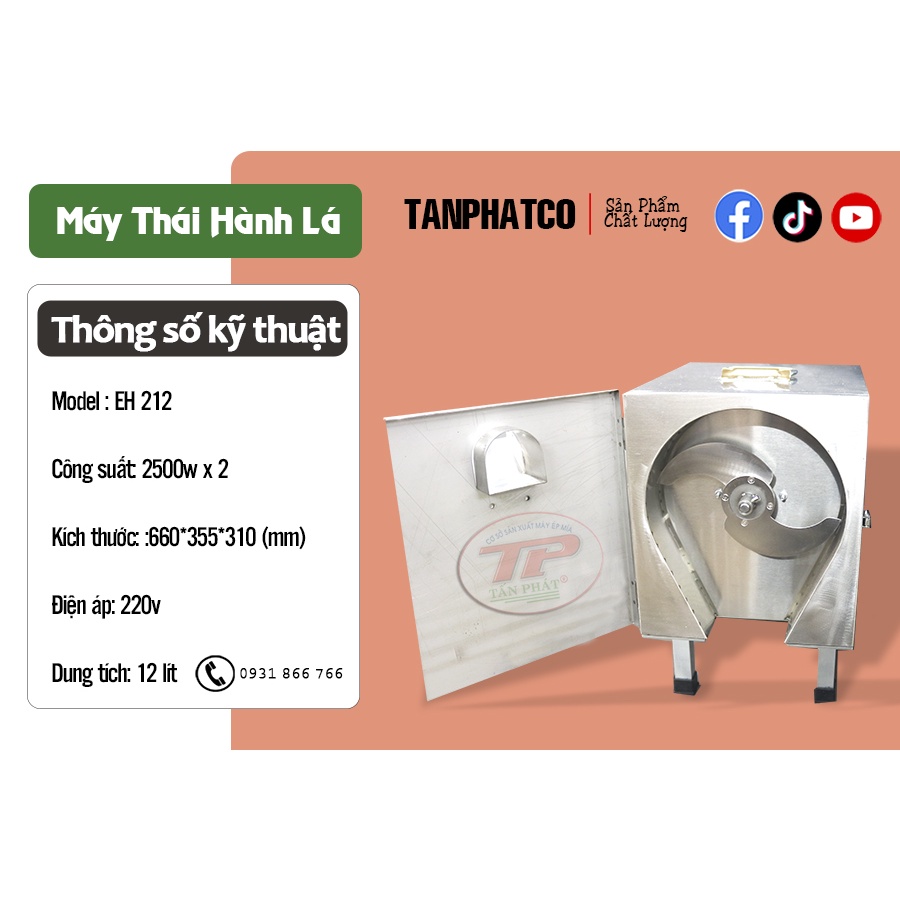 Máy Thái Hành Lá, cắt lát mỏng khoai tây , dưa leo