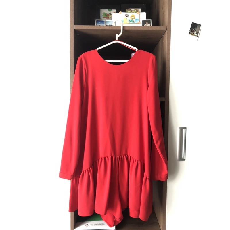 Jumpsuit dáng váy suông Zara buộc nơ lưng