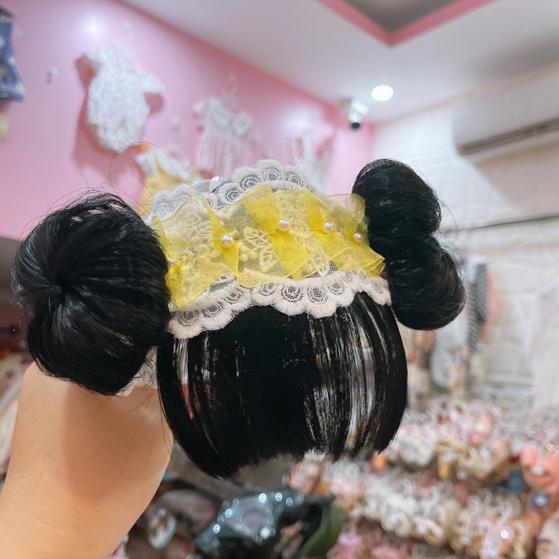 Mẫu băng đô ren trắng