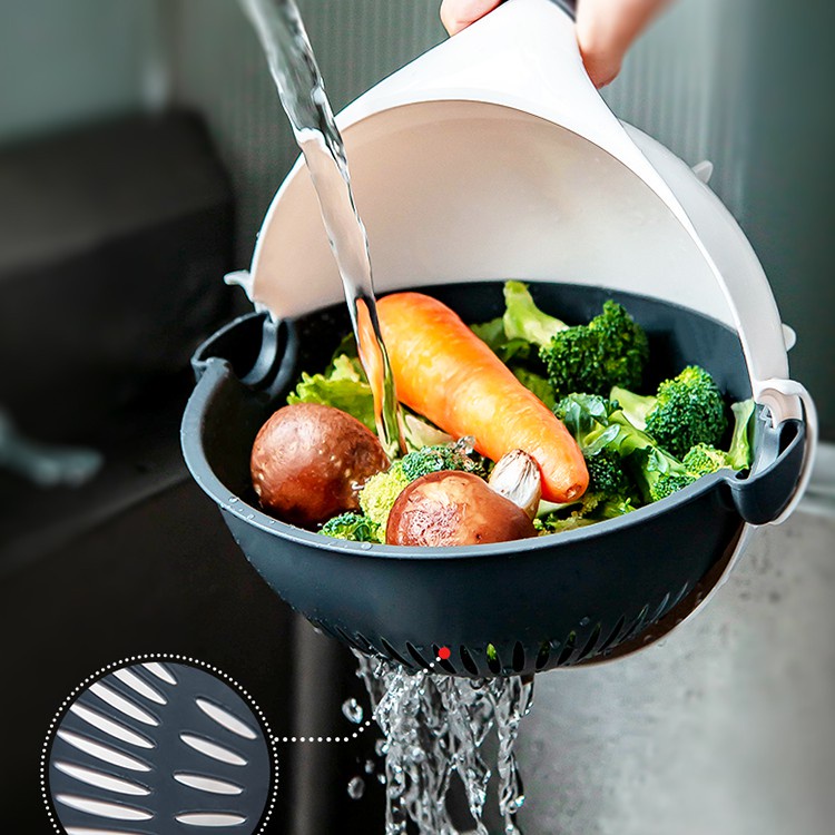 Rổ nạo rau củ đa năng,Cực kỳ tiện lợi, không lo đứt tay, nạo bào sợi, nạo vỏ,thái lát, không sợ đứt tay