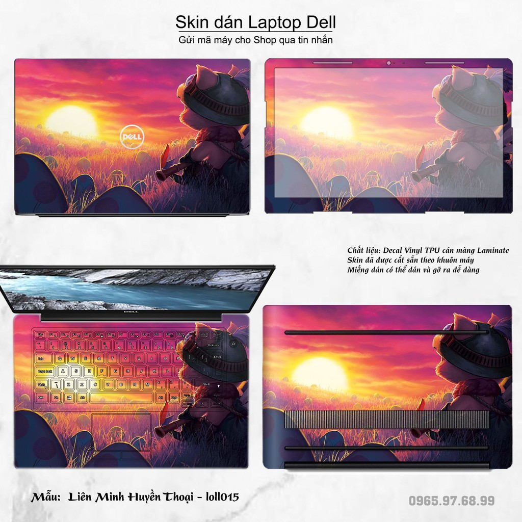 Skin dán Laptop Dell in hình Liên Minh Huyền Thoại nhiều mẫu 2 (inbox mã máy cho Shop)