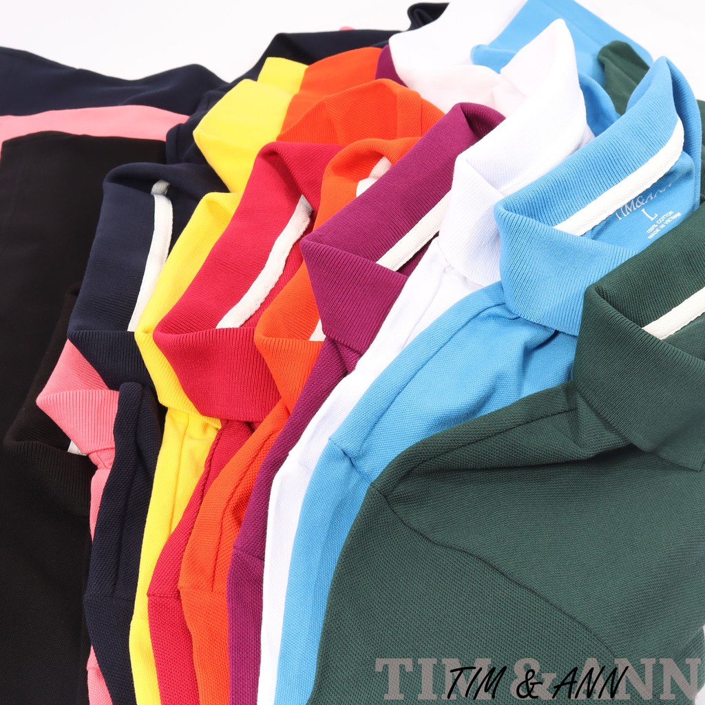 Áo Thun Nam Ngắn Tay Trơn Màu - Ao Thun Polo Cotton - Bảng 1