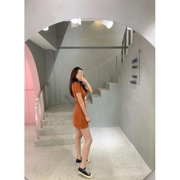 ❣️VÁY XOÈ CỔ SƠMI CAM ĐẦM  DÁNG POLO ĐI CHƠI ĐI DẠO ĐI BIỂN❣️ | BigBuy360 - bigbuy360.vn