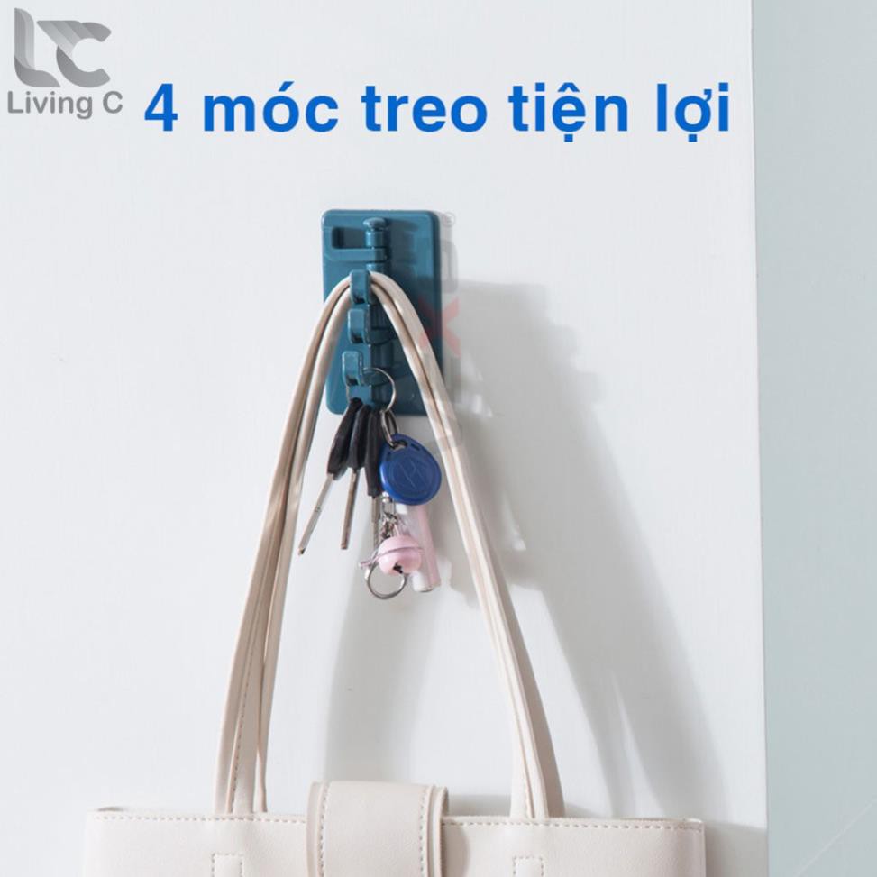 Móc treo chìa khóa dán tường xoay 180 độ siêu dính chịu lực NGU000001