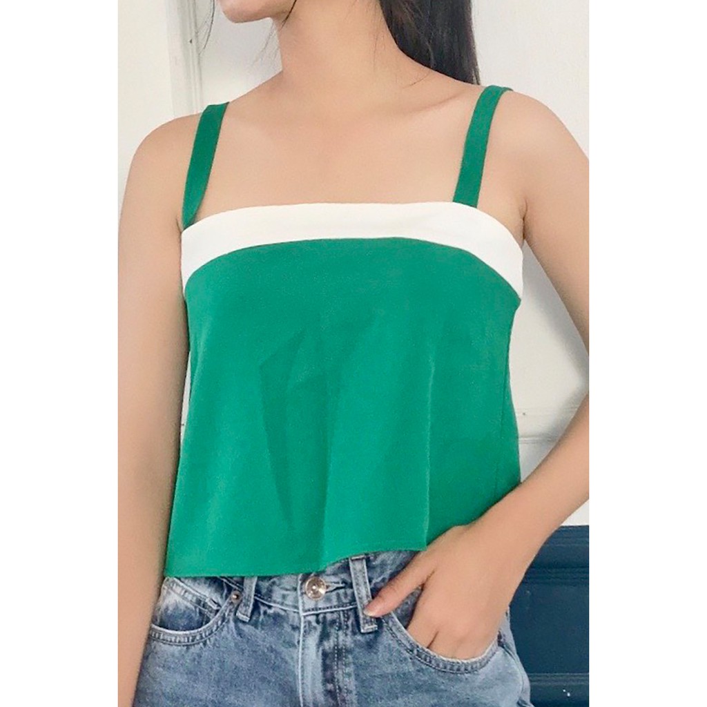 Áo 2 dây sexy phối viền trắng 92WEAR ADN0009 | BigBuy360 - bigbuy360.vn