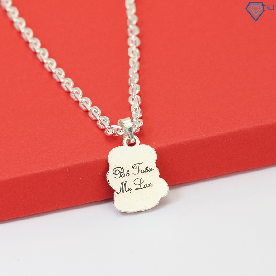 Dây chuyền bạc cho bé hình con hổ khắc tên DCT0069 Trang Sức TNJ