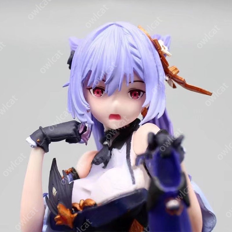 Mô Hình Nhân Vật Genshin Impact Keqing  1/7 Size 21cm Cat Girl Piercing Thunderbolt Yuheng of the Liyue Qixing Packed in Box Model Catgirl Figure