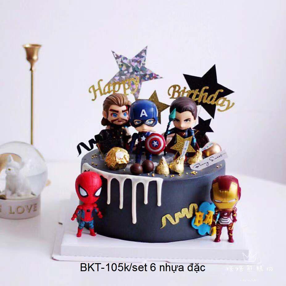 Đồ chơi trang trí  bánh biệt đội 6 siêu anh hùng NHÍ
