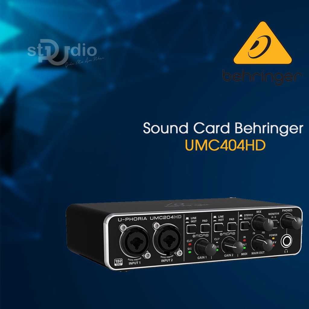 Sound Card Behringer UMC204HD - Sound card thu âm