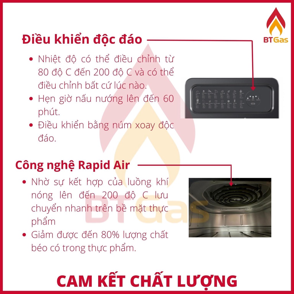 Nồi chiên không dầu Lorente, nồi chiên không dầu dung tích lớn Lorente LT-1800