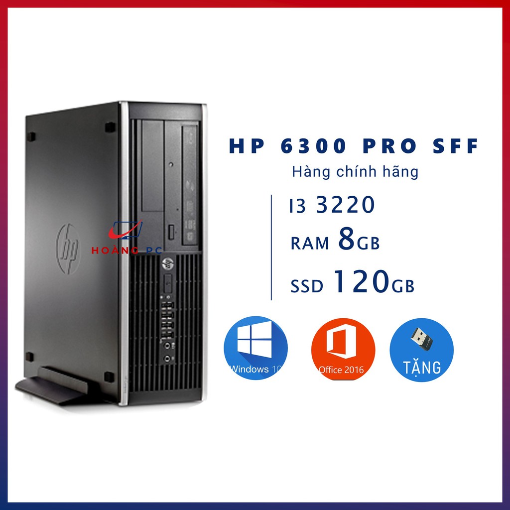 PC Đồng Bộ Giá Rẻ ⚡️HoangPC⚡️ Thùng Máy CPU - HP 6300 Pro SFF (i3 3220/Ram 8G/SSD 120GB) - Bảo Hành 12 Tháng