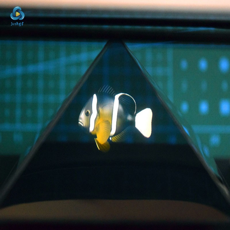 Máy chiếu ảnh ba chiều 3D thiết kế hình kim tự tháp cho điện thoại