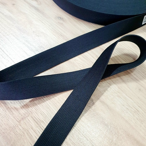 Hai Mét Dài Dây Thun Màu Đen Bản 25mm Loại Dai Chất Lượng Co Giãn Bền Độ Dày Gần 1mm Thường Dùng Trong May Mặc