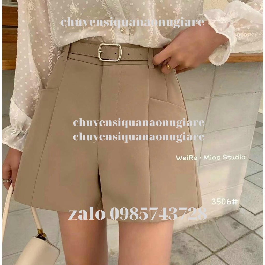 Quần short đùi nữ cạp cao kaca CV0002 chuyensiquanaonugiare