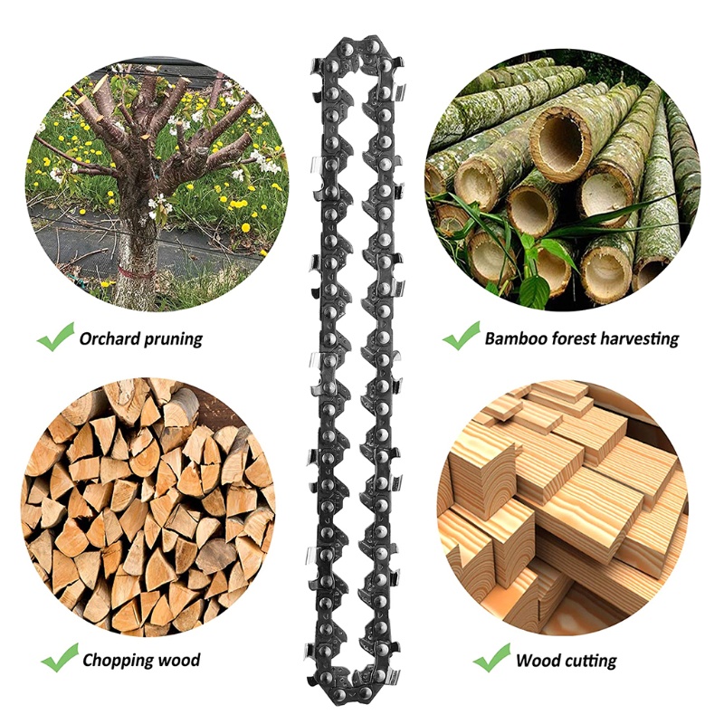 Dây Xích Bằng Thép 4 Cái Mini Thay Thế Cho Máy Cưa Điện